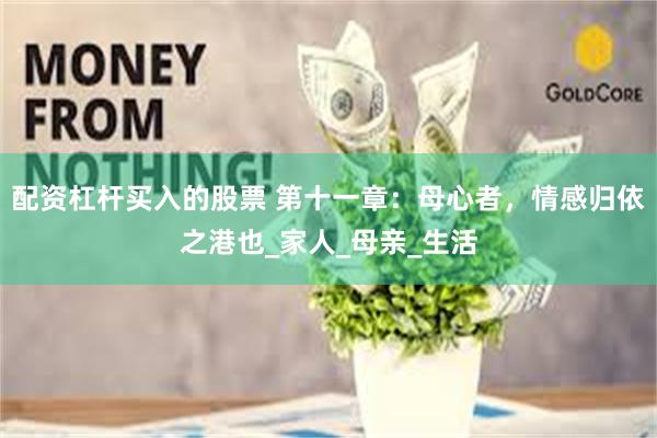 配资杠杆买入的股票 第十一章：母心者，情感归依之港也_家人_母亲_生活