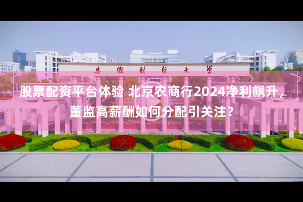 股票配资平台体验 北京农商行2024净利飙升，董监高薪酬如何分配引关注？