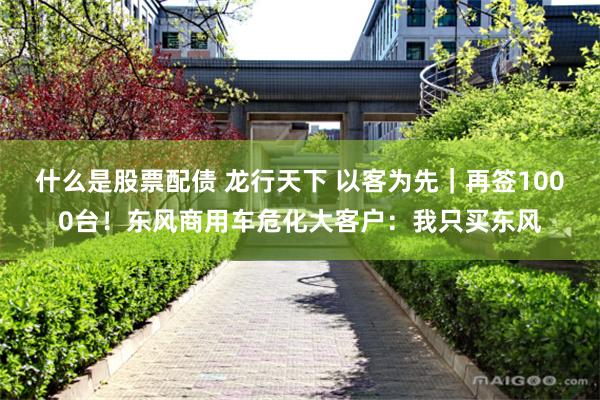 什么是股票配债 龙行天下 以客为先｜再签1000台！东风商用车危化大客户：我只买东风