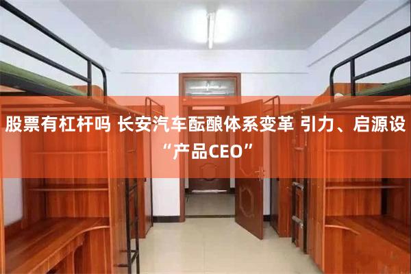 股票有杠杆吗 长安汽车酝酿体系变革 引力、启源设“产品CEO”