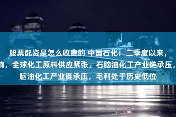 股票配资是怎么收费的 中国石化:二季度以来,受中东地缘冲突影响,全球化工原料供应紧张,石脑油化工产业链承压,毛利处于历史低位